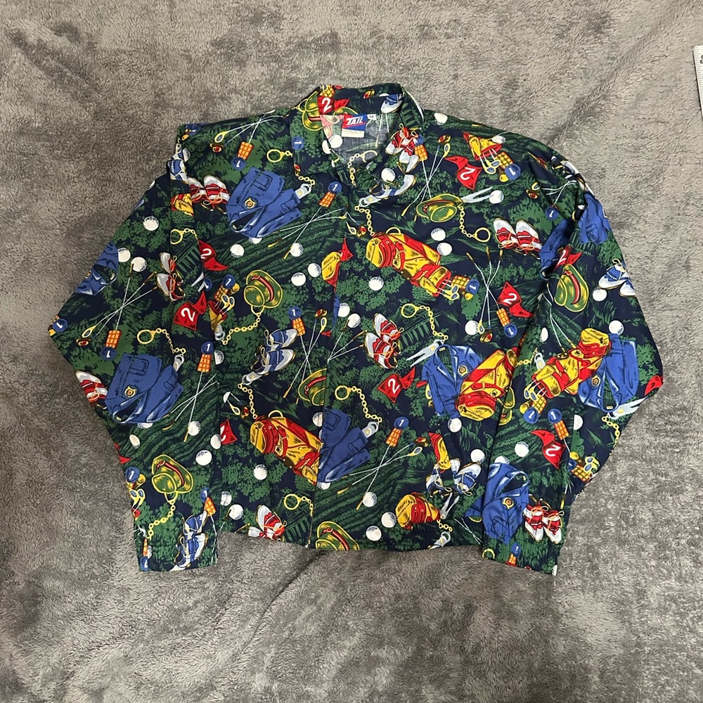 Vintage Tail Golf Windbreaker with golf theme size M
